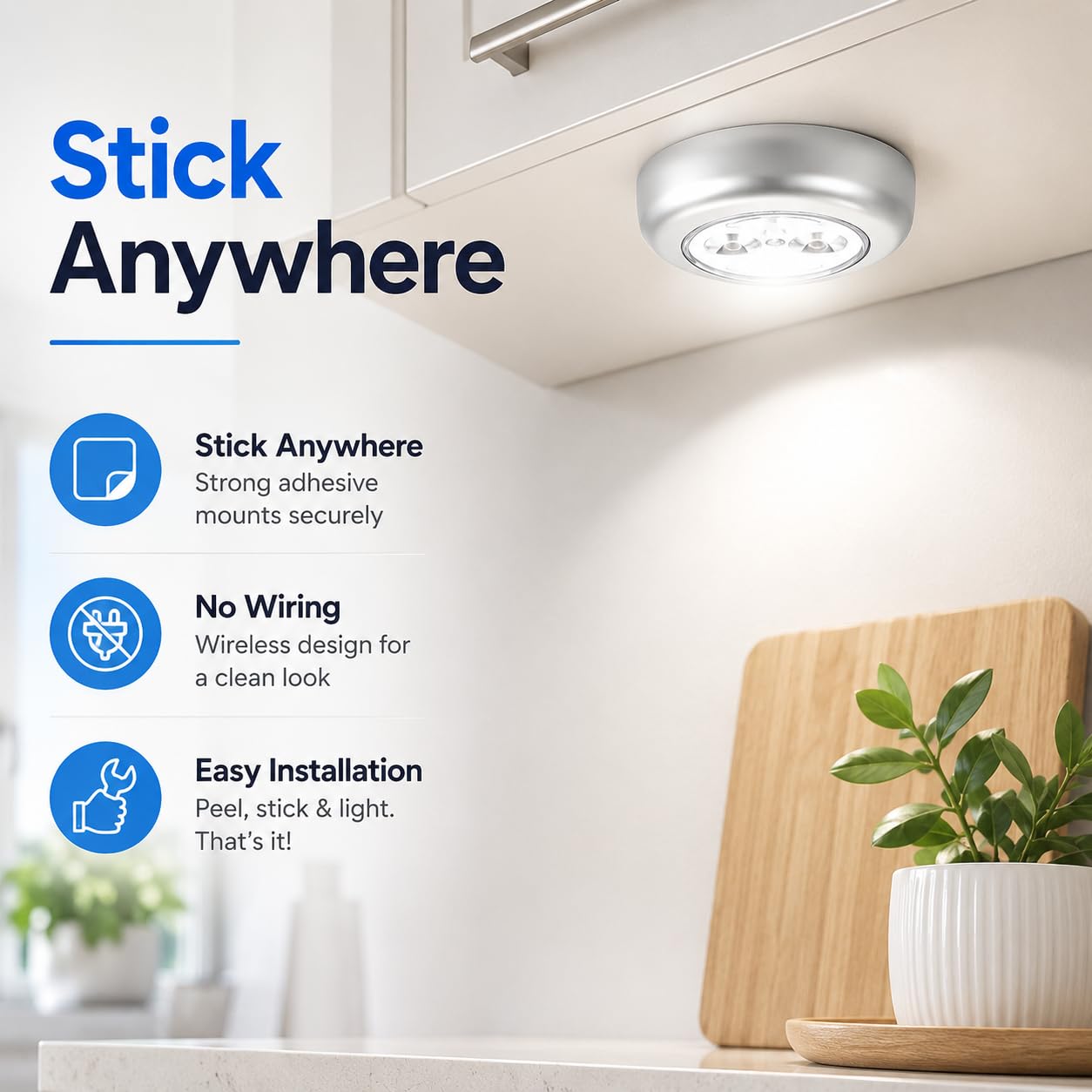 💡 LED Battery Powered Wireless Touch Lamp ⭐