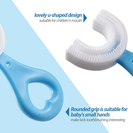 Baby Toothbrush Children's Teeth Cleaning Brush Kids U-Shaped Toothbrush
