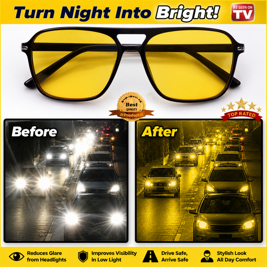 DIVERSE DEPOT™ -Night Vision Anti-Glare Driving Glasses