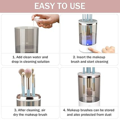 3 In 1 Electric Makeup Brush Cleaner | Automatic Make Up Brush Holder Cleaner Machine - My Store