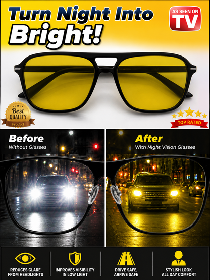 DIVERSE DEPOT™ -Night Vision Anti-Glare Driving Glasses
