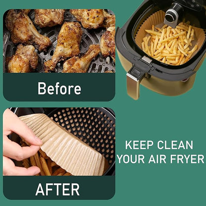 Non-Stick Air Fryer Paper – 50 pcs, Mess-Free & Heat Resistant