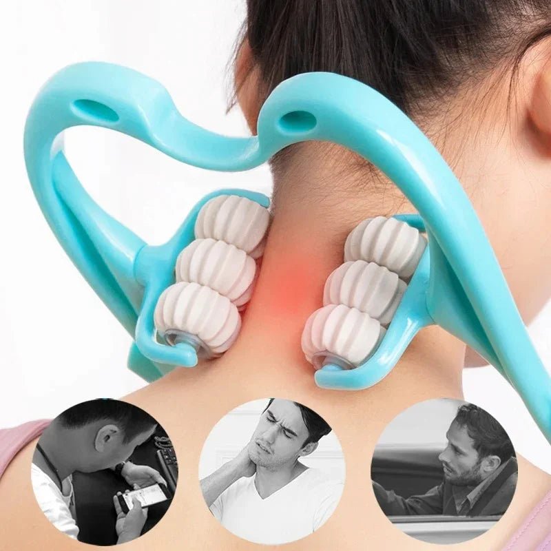 6 Wheel Pressure Point Neck Massager Random Color - My Store