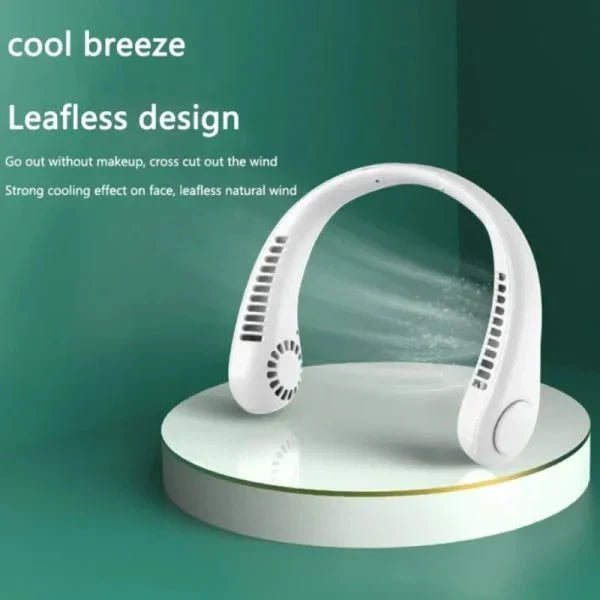 Mini Neck Portable No Bladeless Hanging Neck Rechargeable Air Cooler Mini Summer Sport Fan (random Colors) - My Store